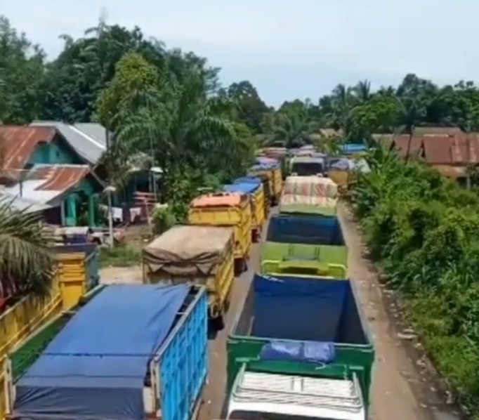 Macet Batubara, Syaiful : Mestinya yang Disalahkan itu Pengusaha. Foto: Tangkapan Layar di Tiktok, Serunting.id