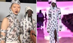 Busana dengan lafadz Allah ditampilkan dalam acara Melbourne fashion show. Sumber: Festival Mode Instagram/Melbourne