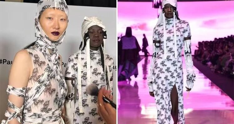 Busana dengan lafadz Allah ditampilkan dalam acara Melbourne fashion show. Sumber: Festival Mode Instagram/Melbourne