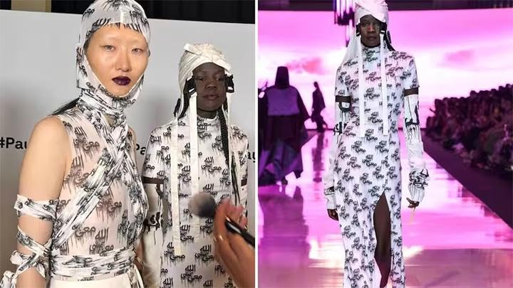 Busana dengan lafadz Allah ditampilkan dalam acara Melbourne fashion show. Sumber: Festival Mode Instagram/Melbourne