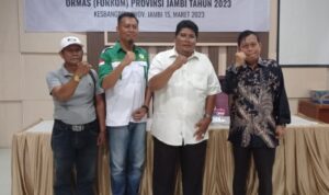 IMG_20230315_203055 Ungguli 2 Kandidat, Adean Teguh Terpilih Sebagai Ketua Forkom Ormas Periode 2023 - 2028. Foto: Humas Kesbangpol Pemprov Jambi