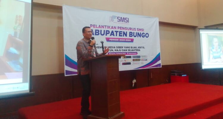 Hadiri Pelantikan Pengurus SMSI Bungo, Ariansyah: Kita Harus Bersinergi. Foto: Luth Hidayat