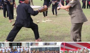 Puncak HUT Sat-Pol PP, Damkar dan Satlinmas, Gubernur Al Haris: Perkuat Profesionalitas, Integritas dan Humanis. Foto: Agus (Diskominfo Provinsi Jambi)