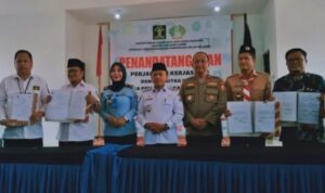 Gubernur Jambi, Al Haris di Aula Lapas Kelas II B Jambi Sengeti Muaro Jambi. Rabu (1/2/2023). Foto: Meli/ Ampar