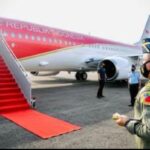 Naik Boeing 737-800 Business Jet Kepresidenan Indonesia, Jokowi Tiba di Jambi. Foto:Ist/net